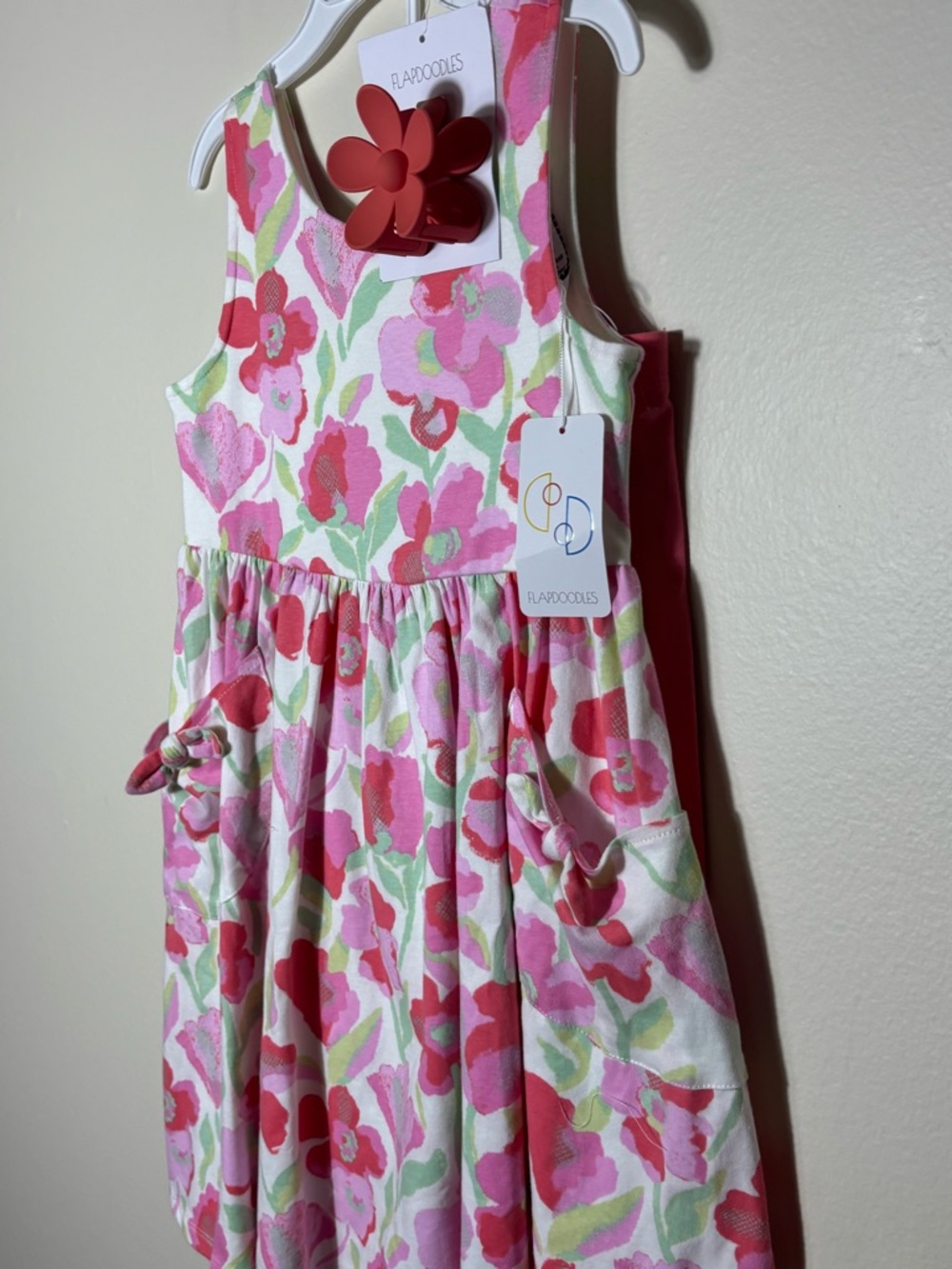 NWT Flapdoodles Kids Summer Floral Pant Dress Set Summer Sz 8 - Picture 2 of 7